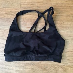 Lululemon black camo sports bra